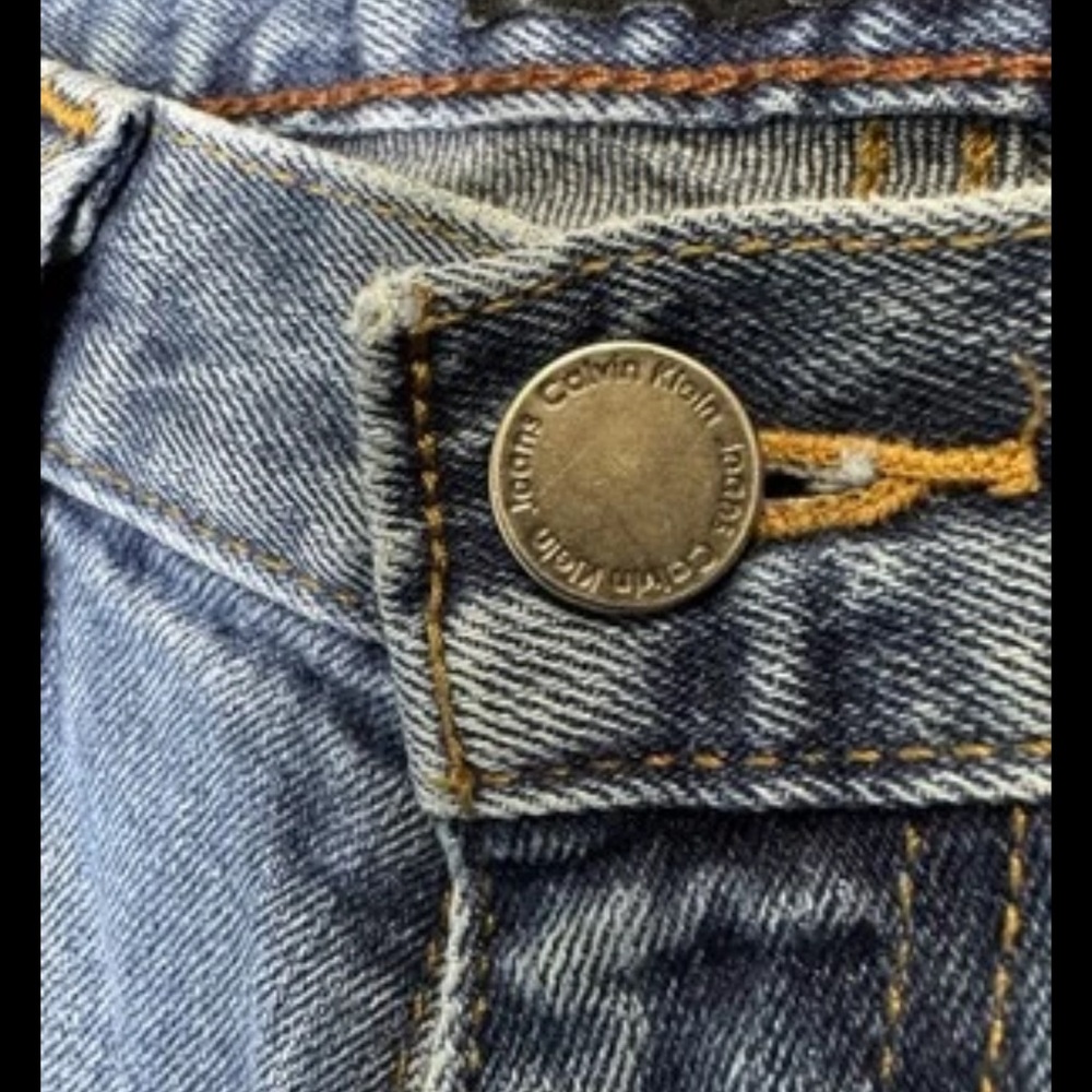 Calvin Klein Blue Bootcut Jeans with Vintage Wash 184 - Picture 3 of 8